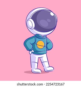 Astronaut wearing a green jacket