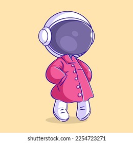 Astronaut wearing a pink jacket