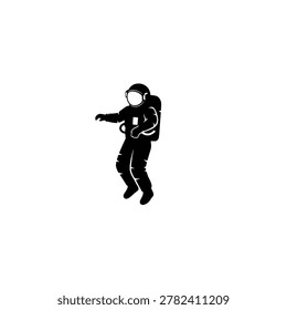 Astronaut wearing space suit floating
