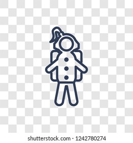 Astronaut Woman icon. Trendy linear Astronaut Woman logo concept on transparent background from Ladies collection
