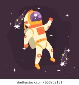 Astronaut working in outer Space