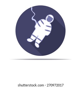 Astronautics flat style icon