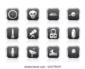 Astronautics and Space Icons - Vector Icon Set