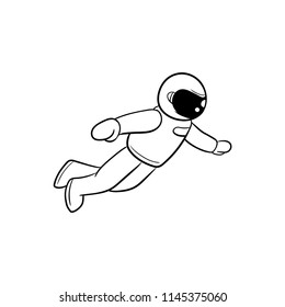 astronauts  doodle icon vector 