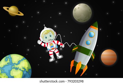 the astronauts exploring the galaxy