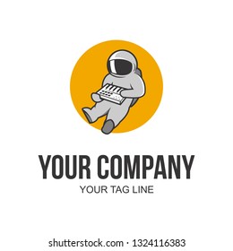 astronauts floating in space logo