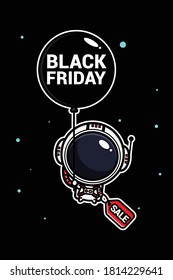 astronauts fly in black friday balloon