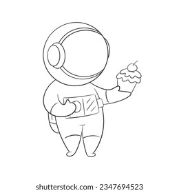 Astronauts get fat because they eat too much for coloring