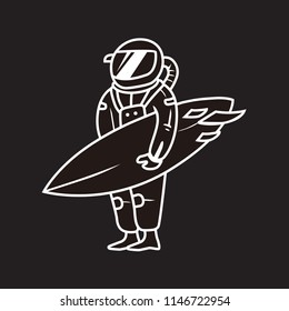 astronauts are getting ready to surf in outer space