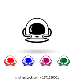 Astronaut's helmet multi color icon. Simple glyph, flat vector of russia icons for ui and ux, website or mobile application