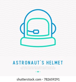 Astronaut's helmet thin line icon. Modern vector illustration.