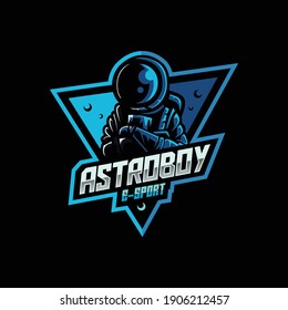 Astronauts mascot for esport and sport team logo Premium Vector