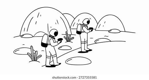Astronautas en un Nuevo planeta
