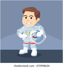 astronauts opened his helmet
