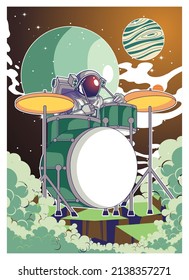astronauts playing music in space