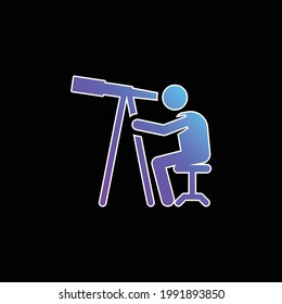 Astronomer blue gradient vector icon