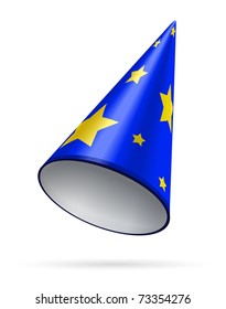 gorro astronómico con ilustración vectorial estrella aislada en fondo blanco