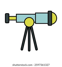 Astronomers Telescope Illustration Icon Vector