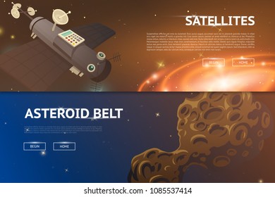 Astronomical galaxy space background. Planets in solar system for the banner. Modern design of the universe for cards. moon and the sun, mercury and earth, mars and venus. vintage style.