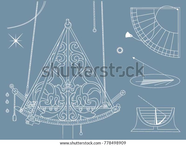 Astronomical Instruments Ancient World Stock Vector (Royalty Free ...