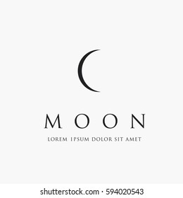 Astronomical logo design. The Moon is the Earth's satellite