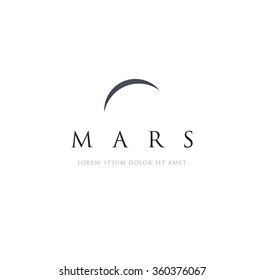 Astronomical logo design. Planet Mars