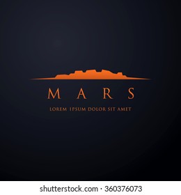 Astronomical logo design. Planet Mars