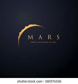 Astronomical logo design. Planet Mars