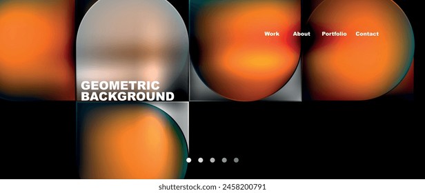 Astronomical objects like circles and squares in macro photography, set against a black background symbolizing darkness and heat in an Amber font