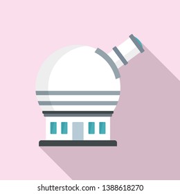 Astronomical observatory icon. Flat illustration of astronomical observatory vector icon for web design