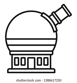 Astronomical observatory icon. Outline astronomical observatory vector icon for web design isolated on white background