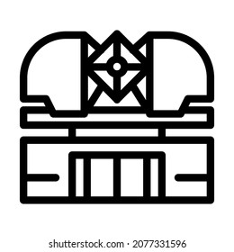 astronomical observatory line icon vector. astronomical observatory sign. isolated contour symbol black illustration