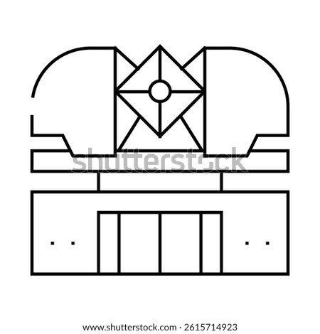 astronomical observatory line icon vector. astronomical observatory sign. isolated contour symbol black illustration