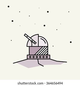 astronomical observatory.vector illustration.
