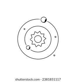 Vektorgrafik des Astronomischen Sonnensystems