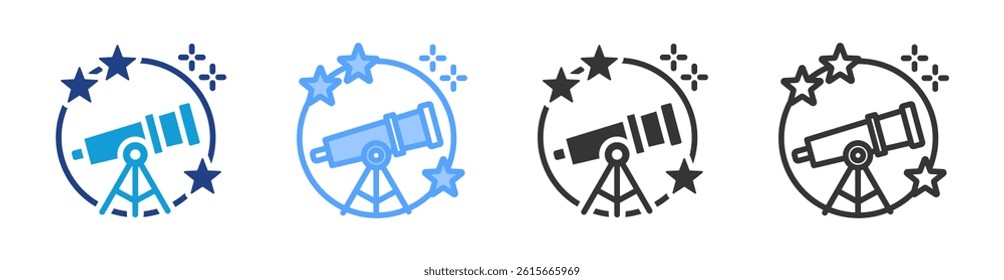 Astronomical Survey icon set multiple style collection