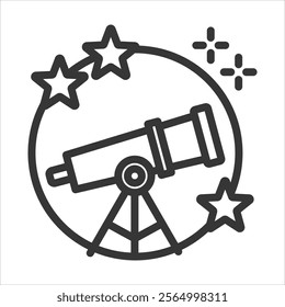 Astronomical Survey Outline Icon Vector Illustration