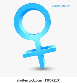 Astronomical symbol of Venus planet. Vector illustration