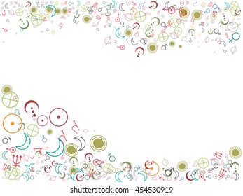 Astronomical symbols. Abstract background. sun, earth, planets. Background for astrological documents
