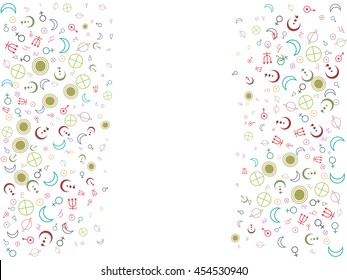 Astronomical symbols. Abstract background. sun, earth, planets. Background for astrological documents