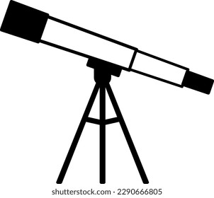 An astronomical telescope isolated vector illustration.