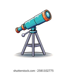 Astronomical telescope vector, telescope vector art illustration