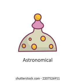 Astronomical  Vector Filled outline Icon Design illustration. Space Symbol on White background EPS 10 File