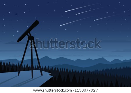 Astronomy and Beautiful Night Sky Scene