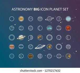 Astronomy Big Icon Set