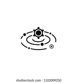 Astronomy black icon concept. Astronomy flat  vector symbol, sign, illustration.