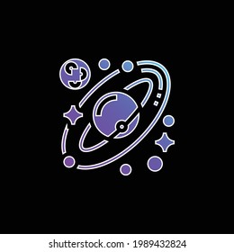 Astronomy blue gradient vector icon