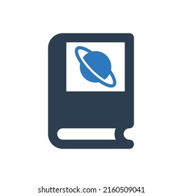 Icono del libro de astronomía - Icono del libro de estudio planetario