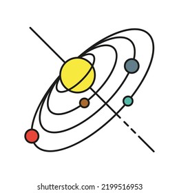 Astronomy colored icon. Simple color element illustration. Astronomy concept outline symbol design from Cosmos set. Can be used for web and mobile on white background