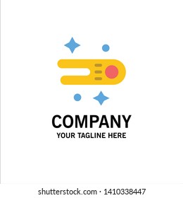 Astronomy, Comet, Space Business Logo Template. Flat Color
